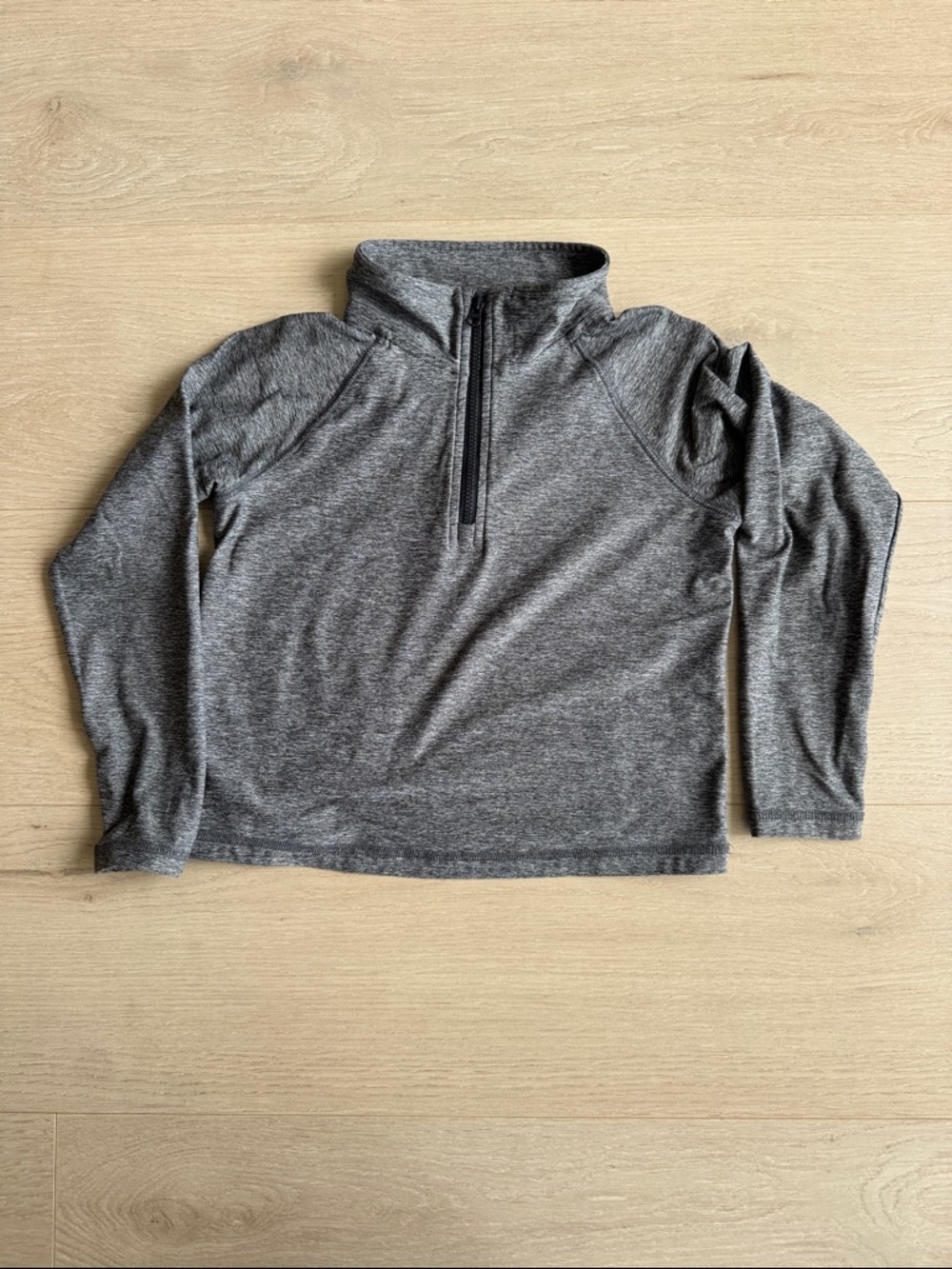Primary Gray Half-Zip Kids Pullover Sweatshirt